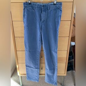 Textured cotton chino in 770 urban slim fit, 30x32, delphinium blue